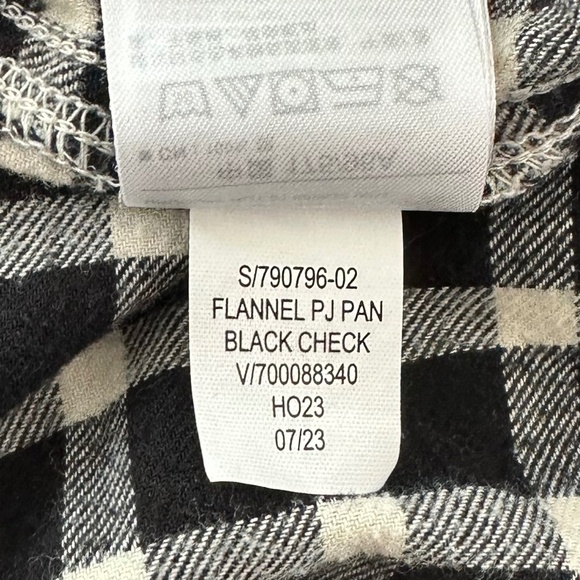 GAP BODY Black & White Plaid Flannel PJ Pants - Size XL - Picture 11 of 11